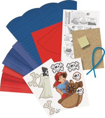 Heyda 204870044 Schultüten-Bastel-Set "Pirat" 69 cm blau