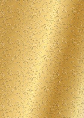 Heyda 204772618 Prägekarton "Roma" A4 goldfarben, Rückseite champagner