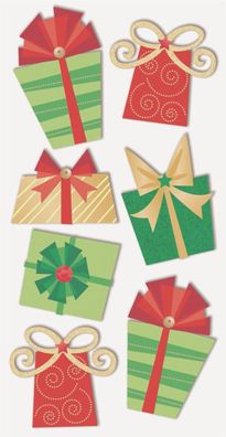 Heyda 203780673 Stick-On's-Mix "Geschenke" 7,5 x 16,5 cm
