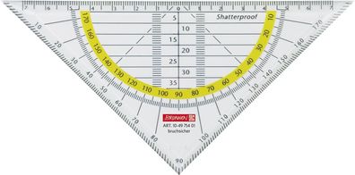 Brunnen 104975401 Geometrie-Dreieck bruchsicher 16 cm glasklar