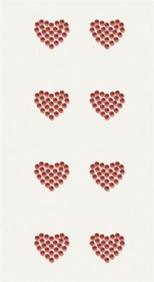 Heyda 203782921 Strass-Sticker "Herz" 7,5 x 16,5 cm rot