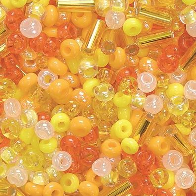 KNORR prandell 213105946 Böhmische Rocailles Ø 2,5 mm gelb, orange-gemischt