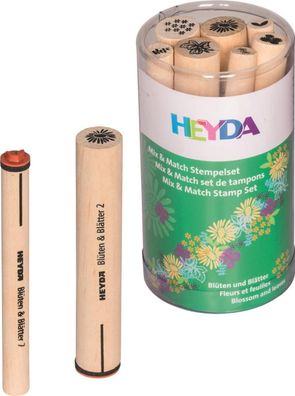 Heyda 204888445 Stempel-Set Mix & Match "Blüten & Blätter"