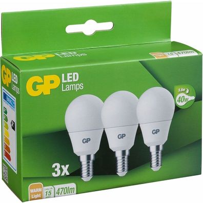 3 GP LED-Lampen Deco Mini Globe E14 4,9 W matt