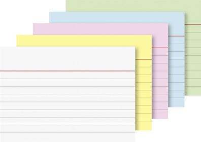 Brunnen 102279195 Karteikarten, A7, liniert, Sortiert, 200 Stück