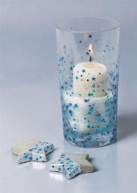KNORR prandell 218099202 Glitterfarbe Confetti Glue "Sterne" blau