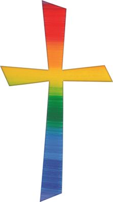 KNORR prandell 218306570 Wachskreuz, regenbogen, 1 Stück