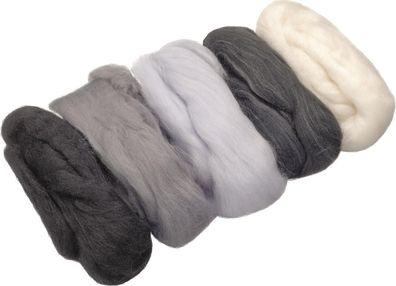 KNORR prandell 212506309 Merino-Wolle Mix weiß, hellgrau, grau, dunkelgrau, platin