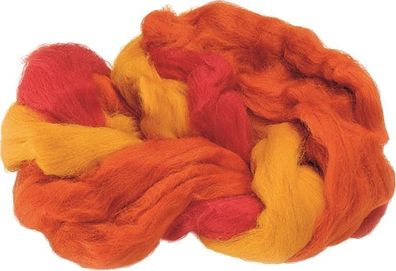 KNORR prandell 212506720 Märchenwolle 3-Strang-Mix rot-, orange-, gelb-meliert