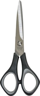 Heyda 2048086 Bastelschere Soft-Touch 14 cm Grifffarbe: schwarz/grau