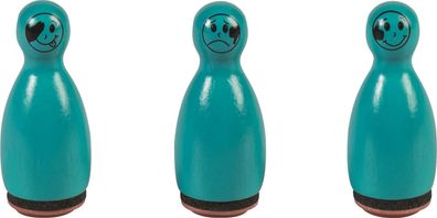 Heyda 204888631 Stempel-Figuren "Gesichter" türkis