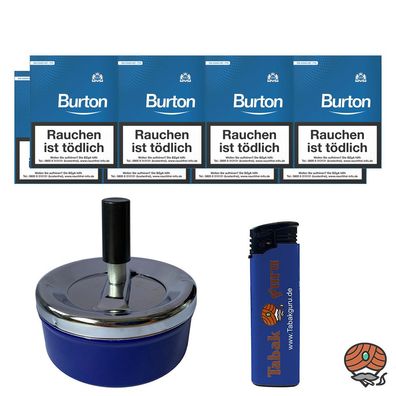1 Stange Burton Blau Filter Zigarillos (25 Stück / Schachtel) + Zubehör