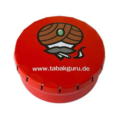 Taschenaschenbecher aus Metall in Rot für unterwegs, Reise-Aschenbecher, 5cm