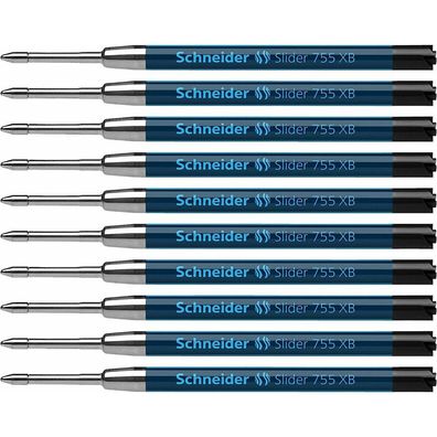 10 Schneider Slider 755 Kugelschreiberminen XB schwarz