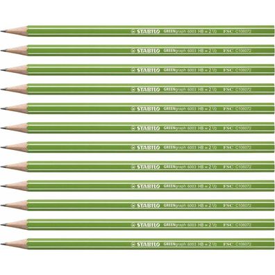 Stabilo GREENgraph 6003 Bleistifte HB grün 12 St