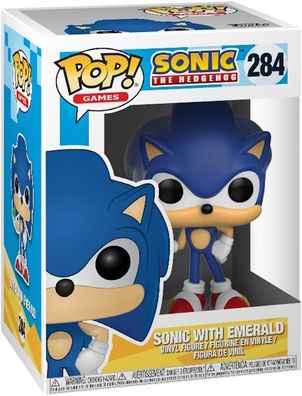 Sonic The Hedgehog - Sonic With Emerald 284 - Funko Pop! Vinyl Figur