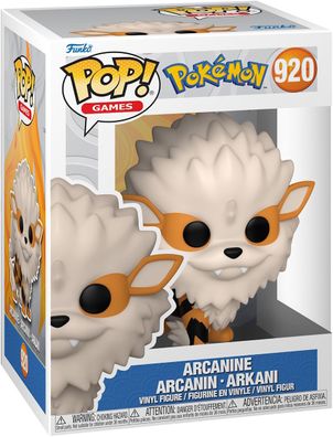 Pok&eacute; on - Arcanine Arcanin Arkani 920 - Funko Pop! Vinyl Figur