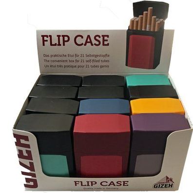 1 Display Gizeh Flip Cases à 12 Stück, Gizeh Flip Case Zigarettenetui