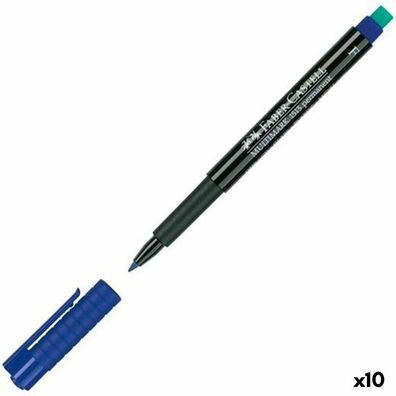 10 FABER-CASTELL Multimark 1513 Folienstifte blau 0,6 mm permanent