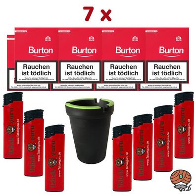 7 Stangen Burton Original Filter Zigarillos (25 Stück/Schachtel) + Zubehör (FZ)