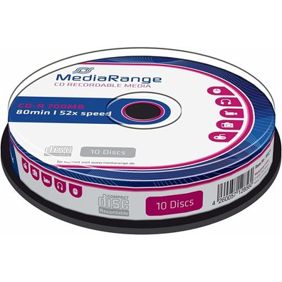 CD-R 700 MB (52fach, 10 Stück)