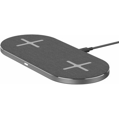 XLAYER Wireless Pad Double Induktive Ladestation space grau, 10 Watt