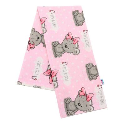 Flanellwindel mit Aufdruck New Baby rosa It's a GIRL