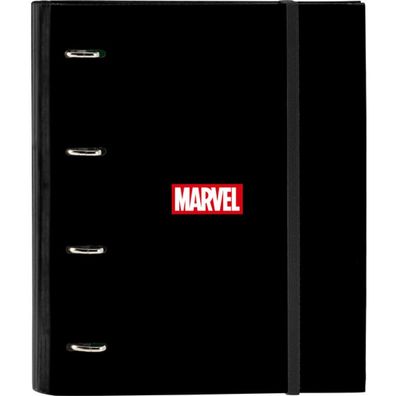 Ringbuch Marvel Schwarz (27 x 32 x 3.5 cm)