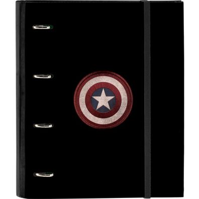 Ringbuch Capitán América Schwarz (27 x 32 x 3.5 cm)