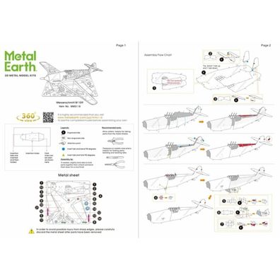 METAL EARTH 3D-Puzzle Flugzeug Messerschmitt BF-109