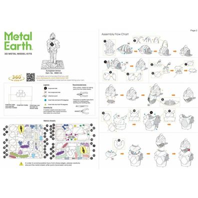 METAL EARTH 3D puzzle Armor - Europäischer Ritter