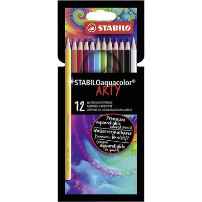 Stabilo Aquacolor Buntstifte ARTY, 12 Stück