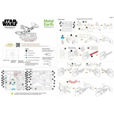 METAL EARTH 3D puzzle Star Wars: Widerstand Ski Speeder