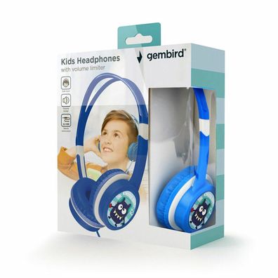 gembird Kinderkopfhörer mit Lautstärkebegrenzer, blau