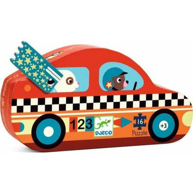DJECO Puzzle Rennwagen 16 Teile