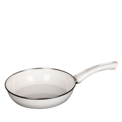 Riess Ceramic Glas Poêle Ø24cm Emaille Nouvelle Blanc Induction