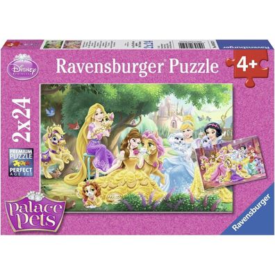 Ravensburger Puzzle Disney-Prinzessinnen und ihre Haustiere 2x24 Teile