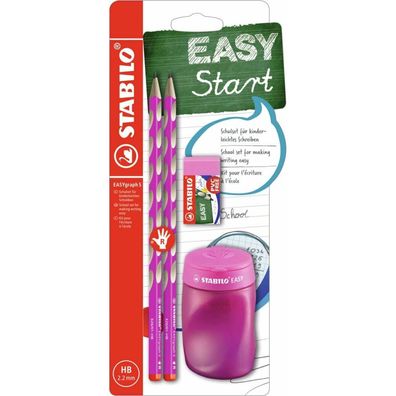 Stabilo EASYgraph Schulset für rechtshändige Kinder rosa