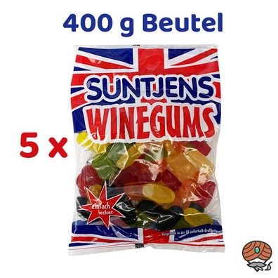 Suntjens Winegums 5x 400g Beutel / Weingummi