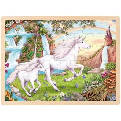 GOKI Holzpuzzle Einhorn 48 Teile