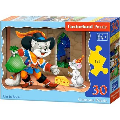 Castorland Puzzle Der gestiefelte Kater auf Nachtexpedition 30 Teile