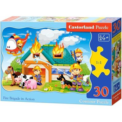 Castorland Puzzle Feuerwehrleute in Aktion 30 Teile