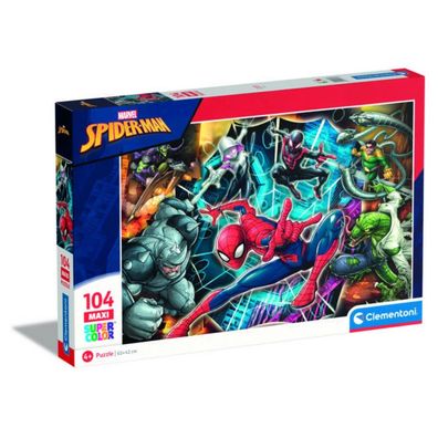 Clementoni Puzzle Spiderman: Bereit zum Kampf MAXI 104 Teile