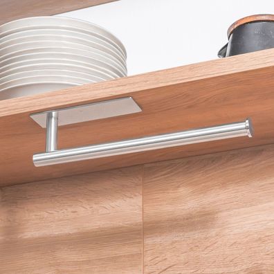 ELMOWO Edelstahl Küchenrollenhalter ohne Bohren Halter für Küchenrolle in silber