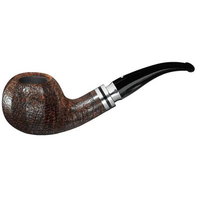 VAUEN Pfeife Topas 551, dunkelbraun, sandgestrahlt, 9mm Filter, Weißpunkt