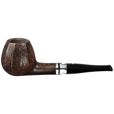 VAUEN Pfeife Topas 550, dunkelbraun, sandgestrahlt, 9mm Filter, Weißpunkt