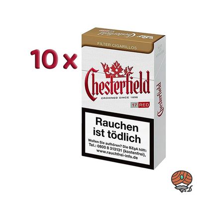 Chesterfield Red King Size Filterzigarillos 10 Schachteln à 17 Stück