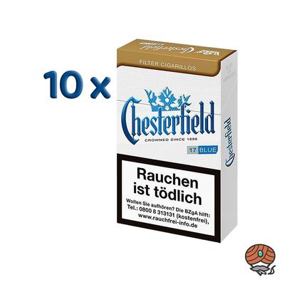 Chesterfield Blue King Size Filterzigarillos 10 Schachteln à 17 Stück