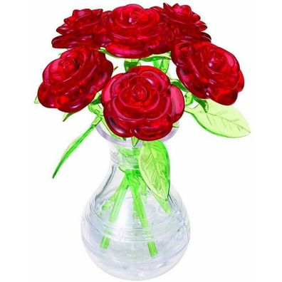 HCM KINZEL 3D Kristallpuzzle Rosenstrauß 47 Teile