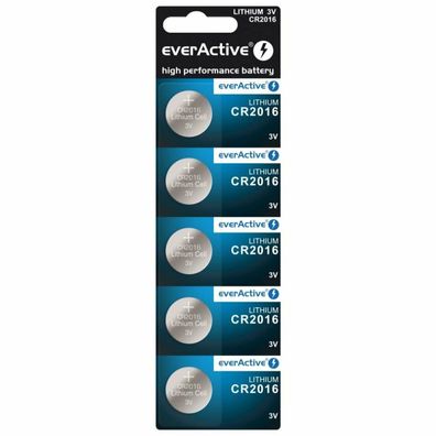 EverActive Lithium-Batterie CR2016 Blister 5 Stk